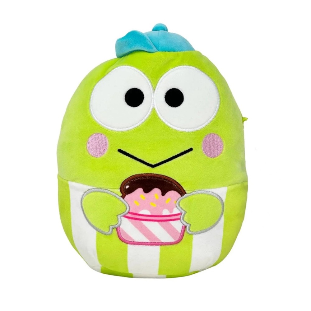 NWT 8” Keroppi the Frog Holding Ice Cream Sundae — Hello Kitty Sanrio Collection